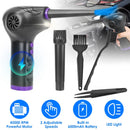 Electric Cordless Air Duster Blower Compressed Air Duster for Computer Keyboard PC Portable Rechargeable Air Blower with Built-in LED Light