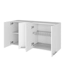 Kitchen Cabinet Durham Four Doors - White by HouseOfZazla