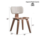 Casson - Boucle 7 Walnut Side Chair (Set of 2) - White / Walnut