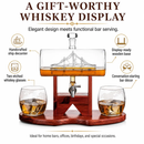 Whiskey Decanter Set - 1250ml Ship & 2 Whiskey Glasses by The Wine Savant