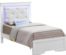 Bed With LED Light Accents Headboard by Unique Piece Furniture