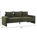 Algora 84.5 in. 3 Seater Modern Upholstered Velvet Sofa, Moss by HouseOfZazla