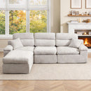 Corner Chaise Sofa With High Backrest by HouseOfZazla