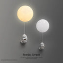 GobekUsa Astronaut Moon Wall Lamp: Creative 3D Printing Light for Kids' Bedroom.