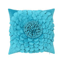 3d blue floral velvet cushion cover living room daisy pillowcase by Decorbites