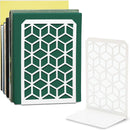 3D Cube Bookends – Geometric Metal Book Ends by Geomod