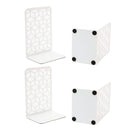 3D Cube Bookends 2-Pack – Geometric Metal Book Ends by Geomod