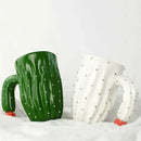 GobekUsa 3D Cactus Style Ceramic Mug with Special Handle - Tea, Coffee, Milk Cup