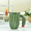 GobekUsa 3D Cactus Style Ceramic Mug with Special Handle - Tea, Coffee, Milk Cup
