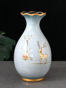 GobekUsa 3D Ceramic Vase for Dried Flowers Display
