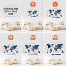 3D Wooden World Map Space