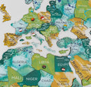 3D Wooden World Map Surface by Enjoy The Wood