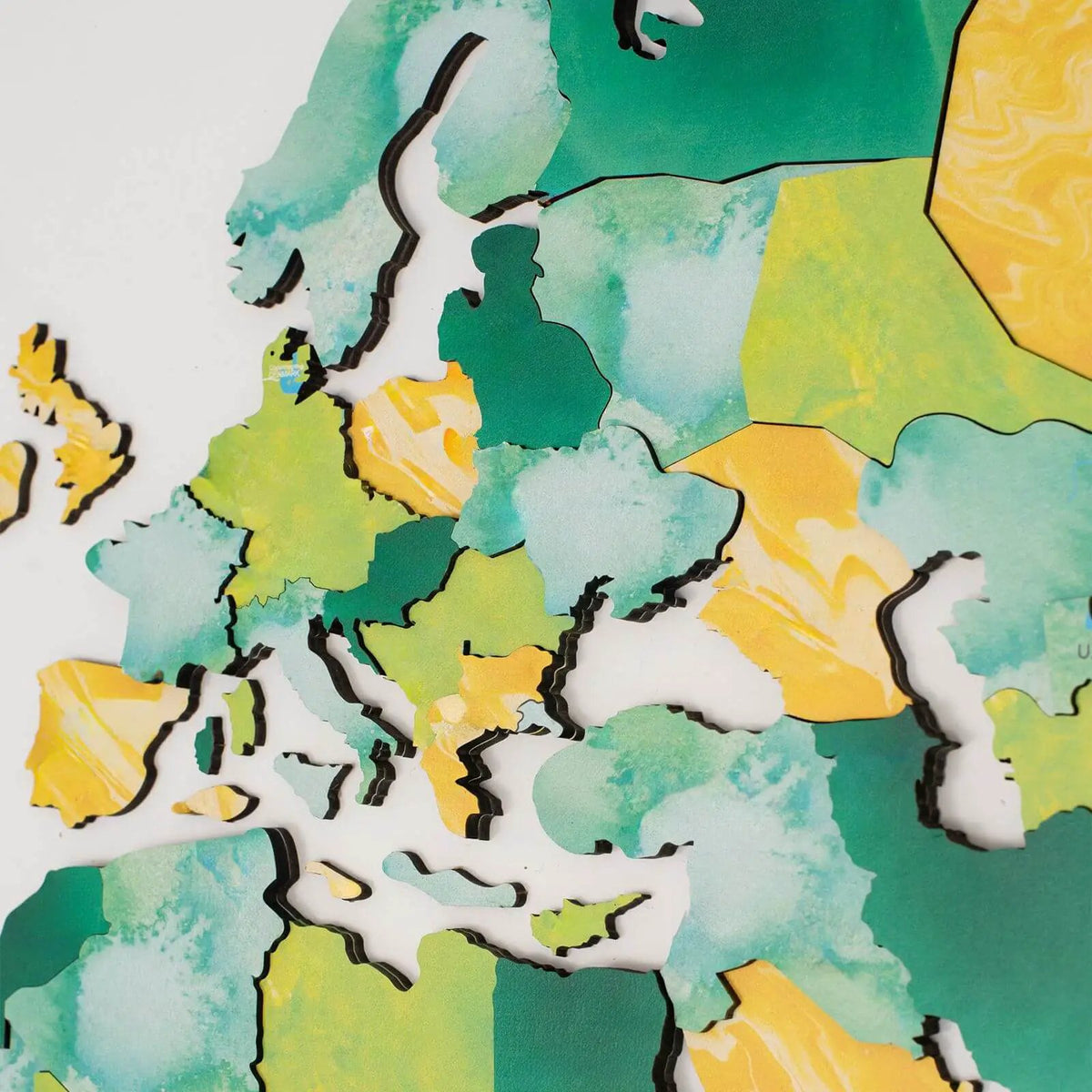3D Wooden World Map Surface, photo 6 of 14