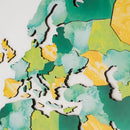 3D Wooden World Map Surface by Enjoy The Wood