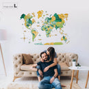 3D Wooden World Map Surface by Enjoy The Wood