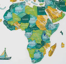 3D Wooden World Map Surface by Enjoy The Wood