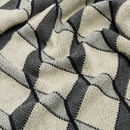 GobekUsa 3D Cube Cotton Knitted Plaid Blanket - Soft and Cozy Nordic Bedspread