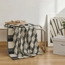 GobekUsa 3D Cube Cotton Knitted Plaid Blanket - Soft and Cozy Nordic Bedspread
