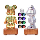 3d firework bear night light – bedroom color changing led lamp by Decorbites