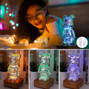 3d firework bear night light – bedroom color changing led lamp by Decorbites