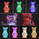 3d firework bear night light – bedroom color changing led lamp by Decorbites