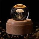 GobekUsa Crystal Ball Night Light USB Music Box Universe Globe 3D Lamp