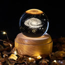 GobekUsa Crystal Ball Night Light USB Music Box Universe Globe 3D Lamp