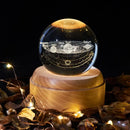 GobekUsa Crystal Ball Night Light USB Music Box Universe Globe 3D Lamp