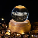 GobekUsa Crystal Ball Night Light USB Music Box Universe Globe 3D Lamp