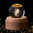GobekUsa Crystal Ball Night Light USB Music Box Universe Globe 3D Lamp