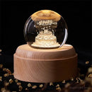 GobekUsa Crystal Ball Night Light USB Music Box Universe Globe 3D Lamp