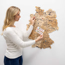 3D Germany Wooden Map Gold