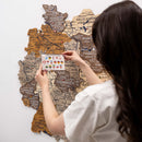 3D Germany Wooden Map Multicolor