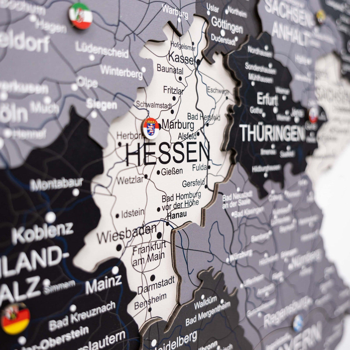 3D Germany Wooden Map Nordik, photo 2 of 11