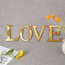 3d gold & silver mirror letters wall stickers – living room decor by Decorbites