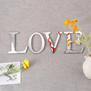 3d gold & silver mirror letters wall stickers – living room decor by Decorbites