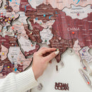 3D LUMINOUS LED Wooden World Map 2.0 Cappuccino