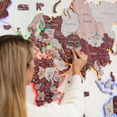 3D LUMINOUS LED Wooden World Map 2.0 Cappuccino