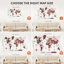 3D LUMINOUS LED Wooden World Map 2.0 Cappuccino