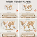 3D LED Wooden World Map 2.0 Gold