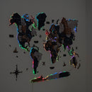 3D LUMINOUS LED Wooden World Map 2.0 Mystery