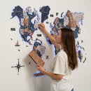 3D LUMINOUS LED Wooden World Map 2.0 Mystery