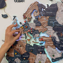 3D LUMINOUS LED Wooden World Map 2.0 Mystery