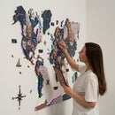 3D LUMINOUS LED Wooden World Map 2.0 Mystery