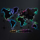3D LUMINOUS LED Wooden World Map 2.0 Mystery