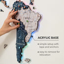 3D LUMINOUS LED Wooden World Map 2.0 Mystery
