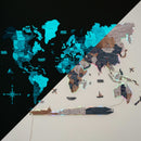3D LUMINOUS LED Wooden World Map 2.0 Mystery