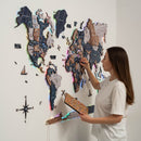 3D LUMINOUS LED Wooden World Map 2.0 Mystery