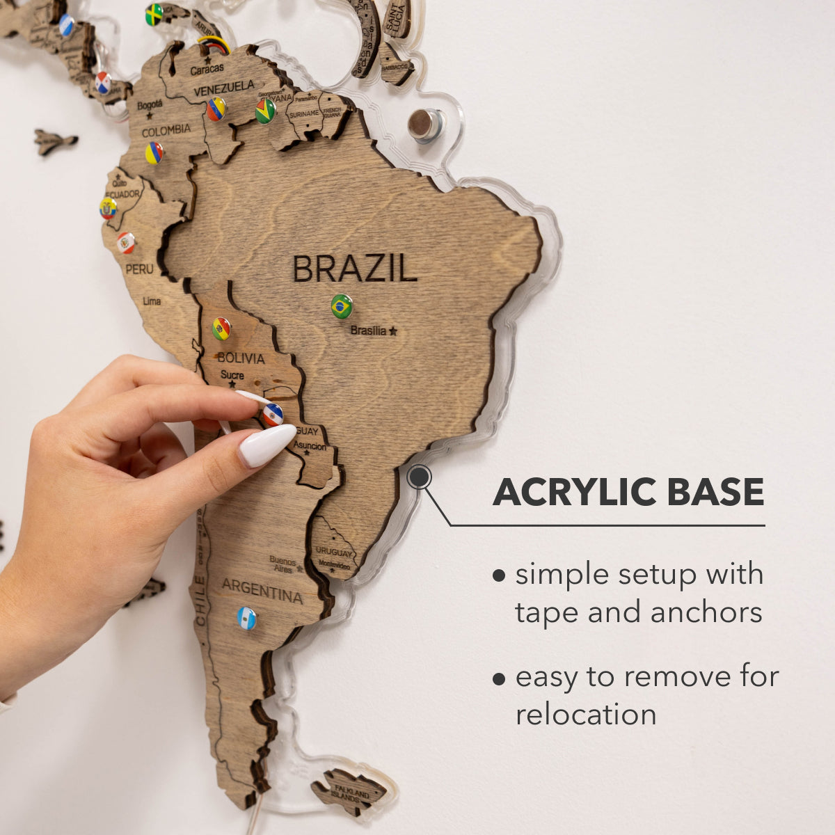 3D LED Wooden World Map 2.0 Terra, photo 15 of 22