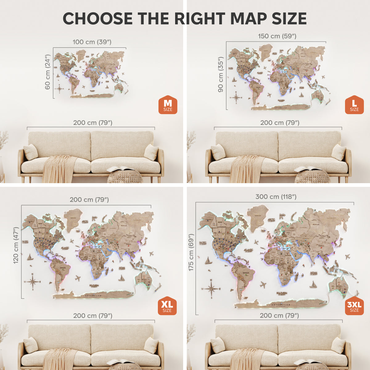 3D LED Wooden World Map 2.0 Terra, photo 21 of 22
